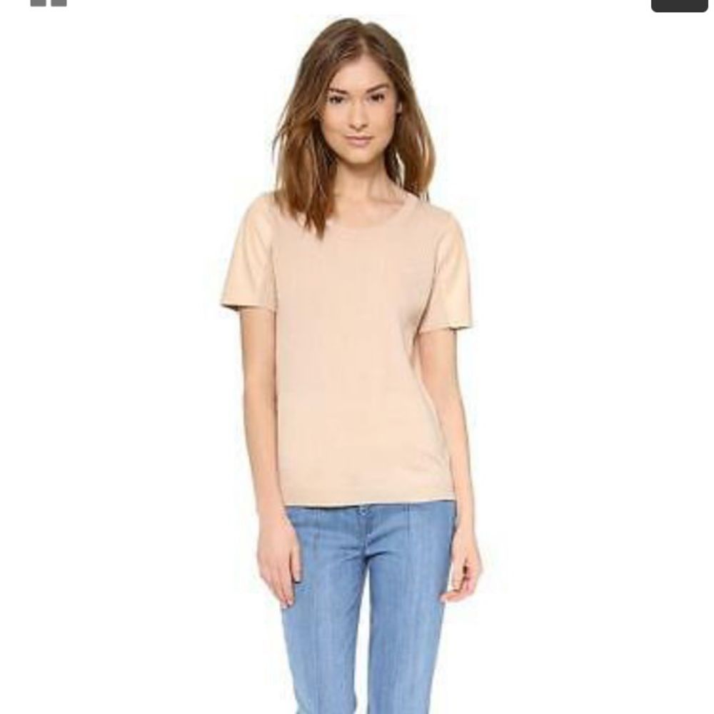 Lamb leather sleeve wool silk blend shirt